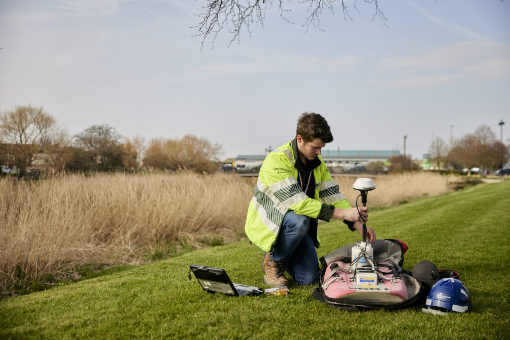 EA employee preparing their kit for the day ahead